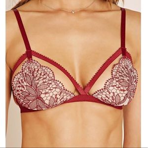 Forever 21 burgundy bralette